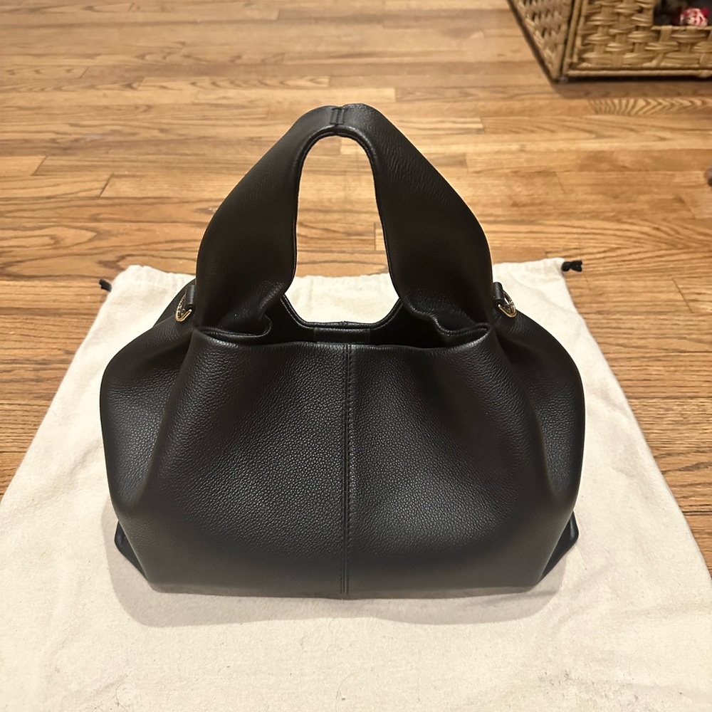 Polene Black Leather Bag